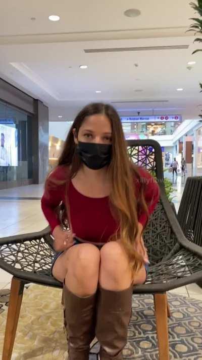 No panties at the mall like a good little slut