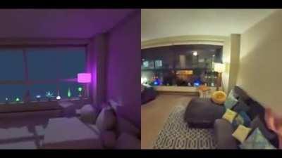 This guy's VR matches up with his apartment.