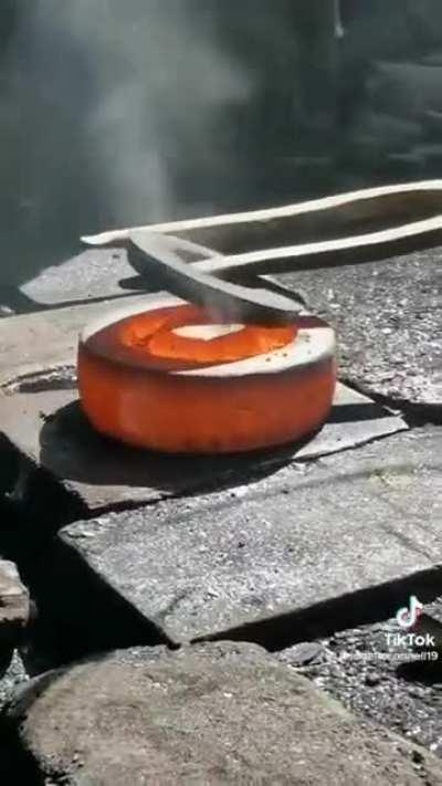 process of making a train wheel