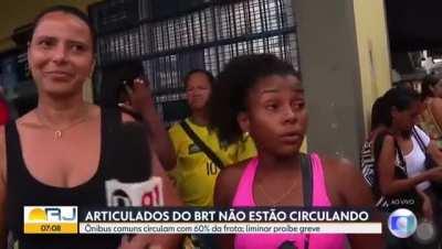 Greve de ônibus no Rio, patroa diz para trabalhadoras 'darem um jeito', resposta ao vivo no Bom Dia Rio: &quot;Só se eu for de avião, né, dona Rosângela?&quot;