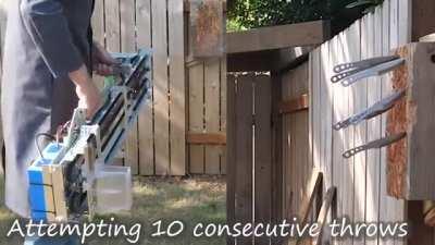 Homemade Knife-Throwing Machine