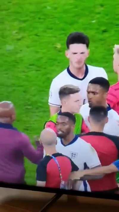 Declan Rice calling Slovakia's manager a bald cunt