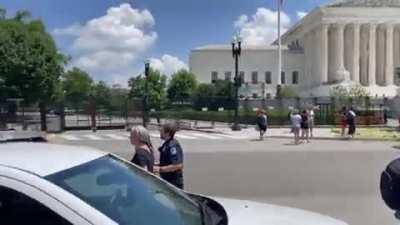 Multiple Democratic members of Congress have just been arrested while peacefully protesting outside of the Supreme Court for reproductive rights.