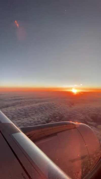 Sunset flying out of Phoenix, AZ last night.