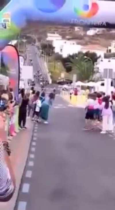 WCGW crossing the street during a cycling competition