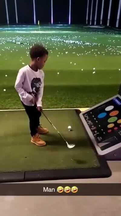 When you are too young to golf.