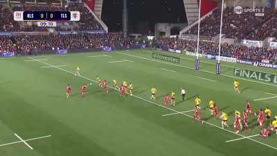 Ulster v Toulouse 10' | Toulouse with a textbook move against Ulster leading to a try for Lebel