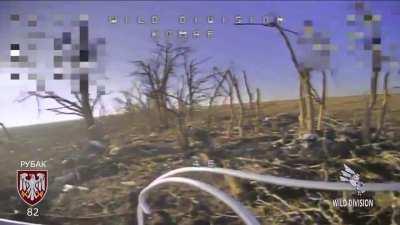 Ukranian FPV drone gets direct hit on fleeing Russian.