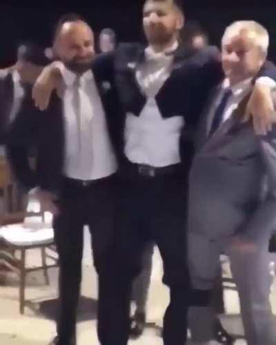 This man's friends help him to stand on his marriage