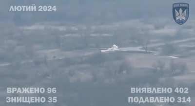 Ukrainian &quot;Birds of Magyar&quot; drone strikes on various Russian equipment around Krynky from February 2024 (music from source)