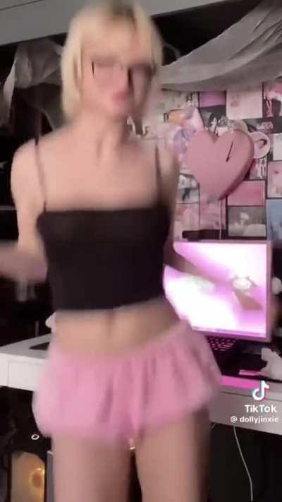 pink shorts dancing 