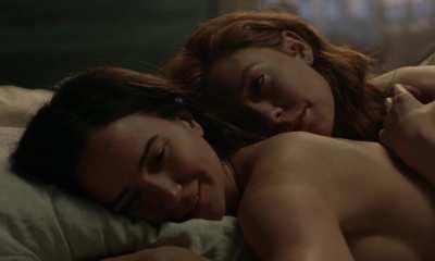 Vanessa Kirby (topless debut) and Katherine Waterston in The World to Come