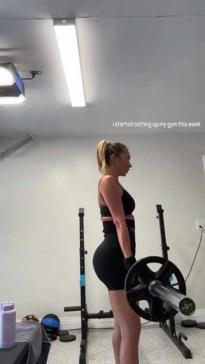 Stassie, started gym this week (Instagram Story, August, 2023)