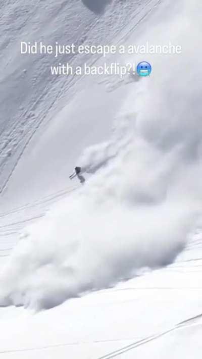 Backflipping over an avalanche