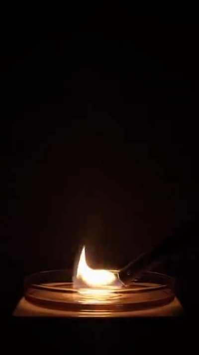 This flame looks fake but is real (nitromethane)