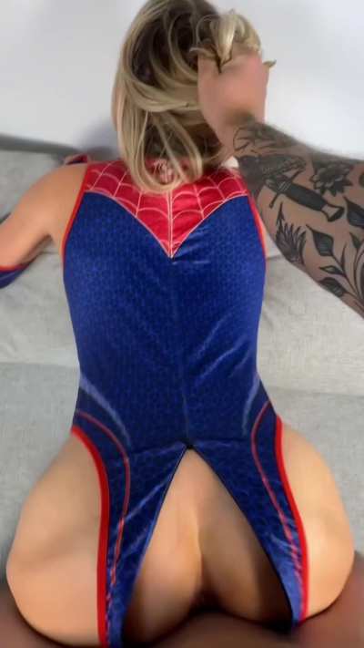 Spider woman getting backshots 