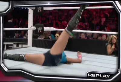 Tamina superkicks the hell out of AJ Lee