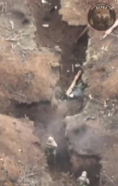 Ukrainian soldiers kill two Russians in a trench with a grenade and gunfire (Zaporizhzhia front, Feb 2024)