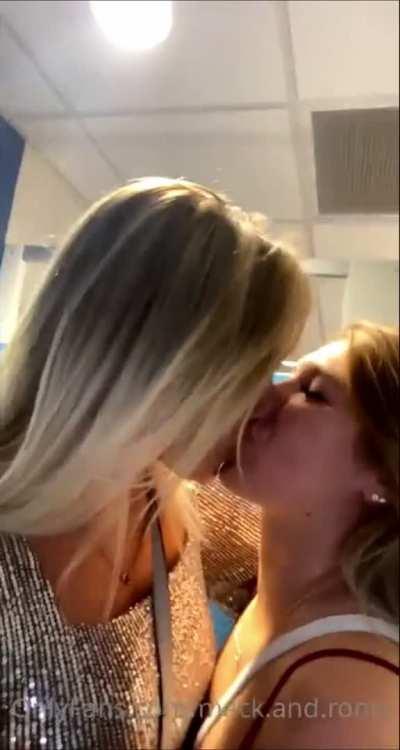 Making out in the bathroom