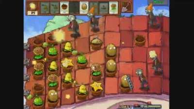 how 2 play plants vs zombies level 5-3!! (really hard)