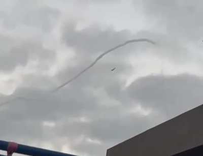 Israeli F15 intercepting a drone sent from Iraq over Ashkelon southern Israel (Friday 11 October)