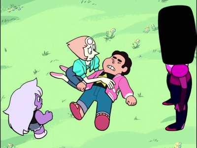 Steven Universe cliffhanger.