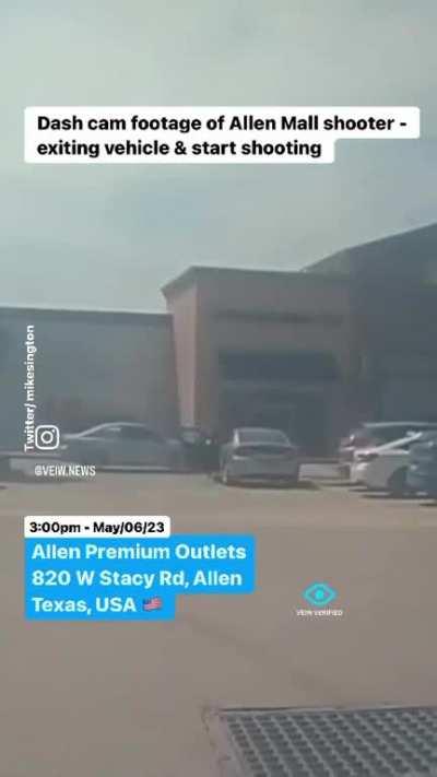 Dash cam footage of Allen Mall Shooter