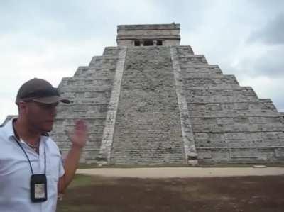 When you clap your hands in front of Chichen Itza stairs, the echo sounds like a Quetzal bird