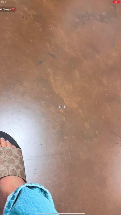 Lisbeth shows feet at walmart (walmart laggy connection)