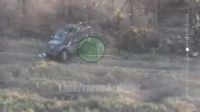 Attempted Ukrainian Maxxpro assault in Kupiansk, one Maxxpro reverses over own soldier(s) before retreating