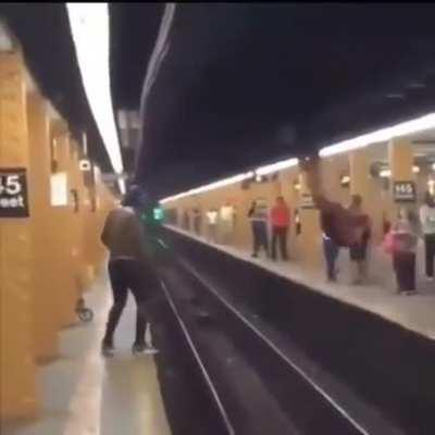 HMFT after i try and jump across a train track