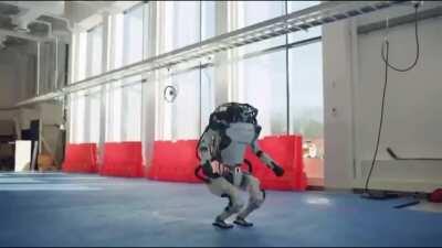 Robots from Boston Dynamics dancing to Grimes