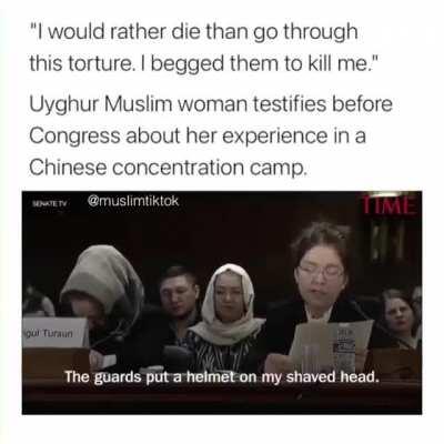 Uyghur woman explains her experience in a Chinese concentration camp