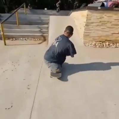 That's pretty impressive doing skateboarding with no limbs