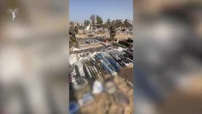 Near a clinic and a school in the north of the Gaza Strip: IDF fighters located one of the largest weapons depots in the Gaza Strip - long-range missiles aimed at the center of the country, hundreds of rockets and RPG launchers, dozens of anti-tank missil