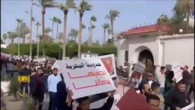 Libyans protesting in front of the Greek embassy in Tripoli, accusing Greece of instigating war in the country with its support to Khalifa Haftar. What do you think about this?