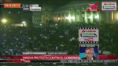 Otro video de archivo de Alberto Fernández, de cuando él participó en la manifestación contra la reforma judicial.