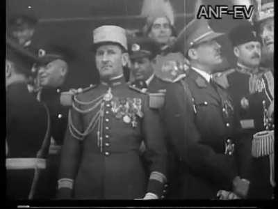 The promotion ceremony to the rank of second lieutenant of Grand Voivode Mihai (later King Mihai) in 1937. Are there any similar interesting historical videos with your country from the interwar period?