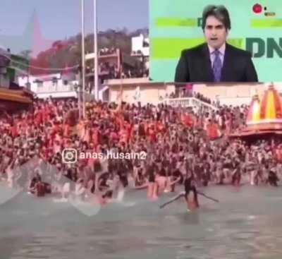 Finally Sudhir Chaudhary calls out kumbh mela!!