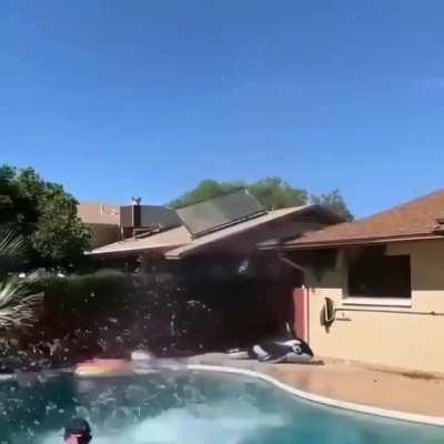 Ever Seen Someone Jump From A Roof To A Pool And Get Paralyzed?