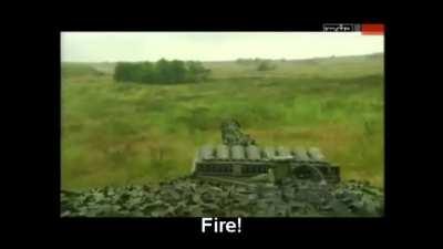 Commander and gunner of a leopard are not a good team and are taken out in training. I added subtitles to the video so i hope they are alright.