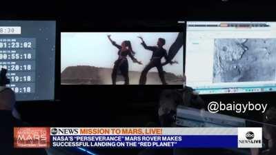 First clip from Mars rover which landed today