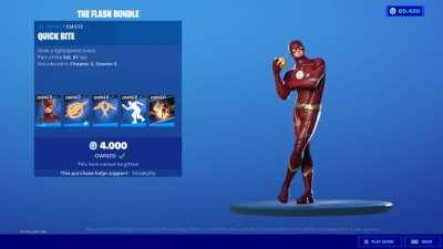 The Flash Bundle Item Shop preview! It will NOT cost 4000 V-bucks. (via @StreakyFly)