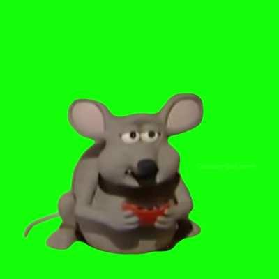 [GREEN SCREEN] Mouse eating m&amp;m's alone Meme Template