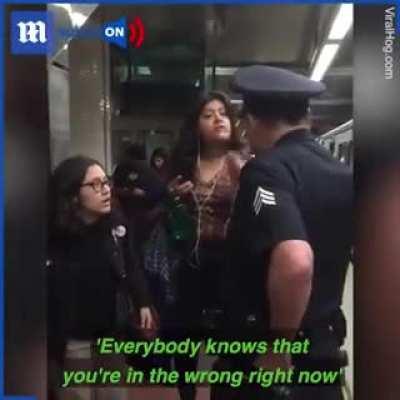 Lady forced off train for putting foot on the seat and bystander arrested as well