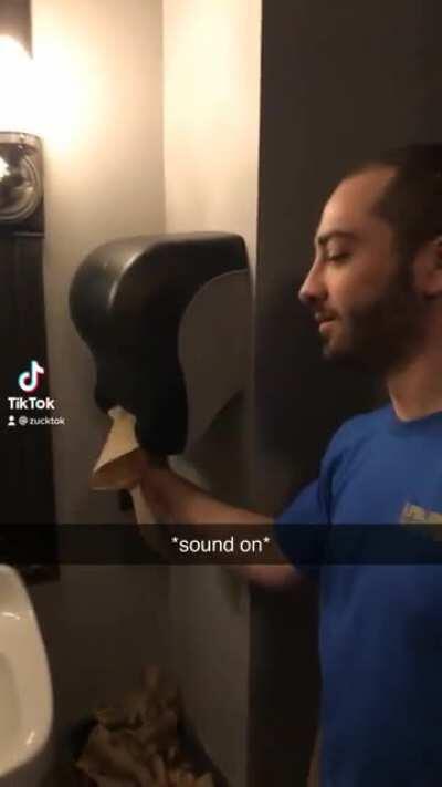 Who knew that a paper towel dispenser could sound so much like Taylor Swift??