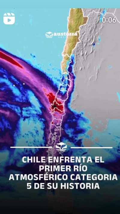 Infografía del río atmosferico qué está afectando a Chile estos momentos. 