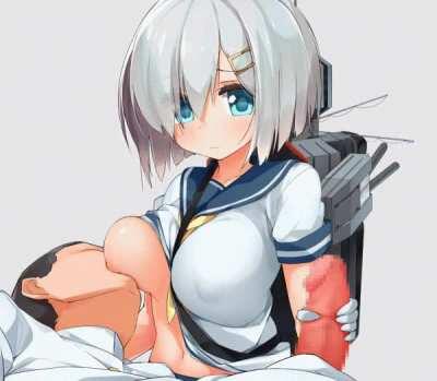 Hamakaze treats the admiral (Kaisen Chuui) [Kantai Collection]