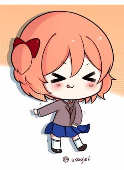 mini dancing sayori i made~ feel free to use it, just credit me (twitter: @usagisii)