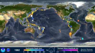 All earthquakes and Tsunamis registered from 1901 to 2021